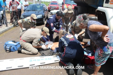 foto de No dia do aniversário jovem com moto roubada sofre grave acidente em Maringá