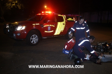 foto de Motociclista fica gravemente ferido após acidente em Maringá