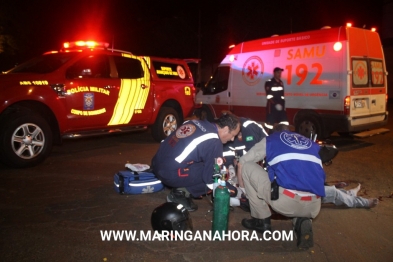 foto de Motociclista fica gravemente ferido após acidente em Maringá