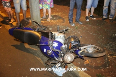 foto de Motociclista é entubado após acidente entre moto e bicicleta em Maringá