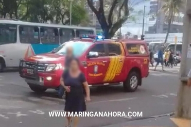 foto de Criança fica com a mão presa em escada rolante de loja no centro de Maringá