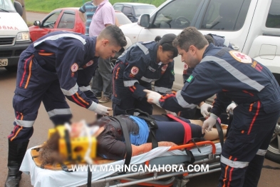 foto de Ciclista fica gravemente ferida após colisão com caminhão em Paiçandu 