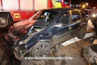 foto de Homem é ejetado do carro após colisão violenta em Maringá