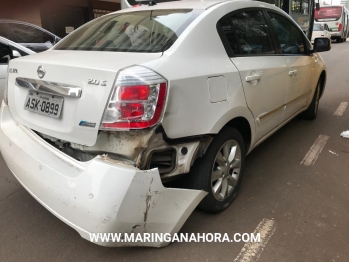 foto de Motociclista fica ferida após colisão com carro em Maringá