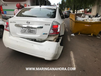 foto de Motociclista fica ferida após colisão com carro em Maringá