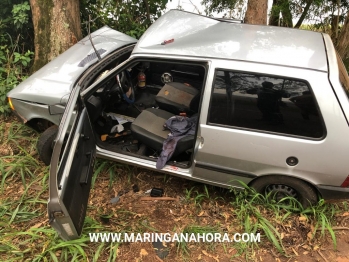 foto de Motorista é socorrido inconsciente após bater em árvore na rodovia entre Santa Fé e Guaraci