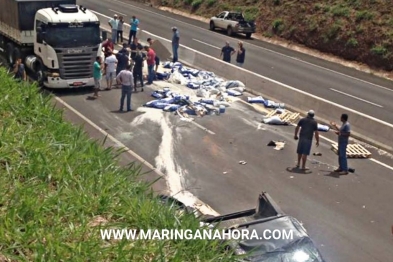 foto de Homem morre após capotar caminhonete no Contorno Norte, em Maringá