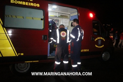 foto de Árvore caída em rua, causa grave acidente em Sarandi