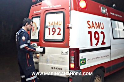 foto de Rapaz é baleado em frente a tabacaria, e levado de moto para hospital, em Maringá