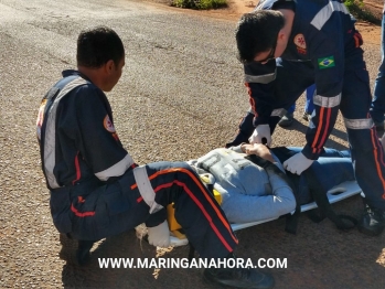 foto de Motociclista fica ferida após acidente na marginal da rodovia em Paiçandu