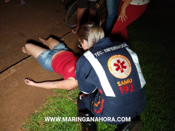 foto de Mãe e filha, são atropeladas por moto na Avenida Ivaí em Paiçandu