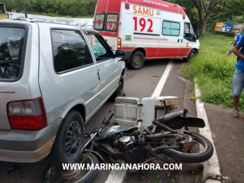 foto de Grávida de 8 meses e motociclista ficam gravemente feridos após motorista ultrapassa sinal vermelho em Maringá