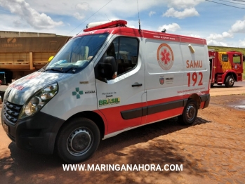 foto de Motoboy fica ferido após acidente com carreta na marginal da PR-323 entre Maringá e Paiçandu