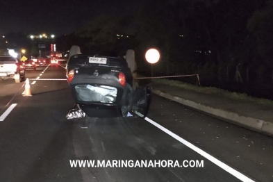 foto de Jovem morre depois de carro capotar no Parque Industrial em Maringá