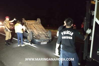 foto de Jovem morre depois de carro capotar no Parque Industrial em Maringá