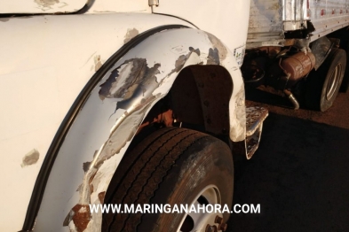 foto de Motorista invade pista contrária e atinge lateral de caminhão entre Maringá e Iguaraçu