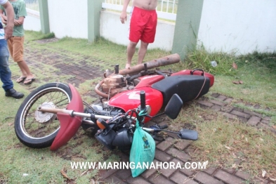 foto de Colisão entre motocicletas deixa três feridos em Maringá