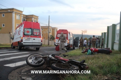 foto de Colisão entre motocicletas deixa três feridos em Maringá