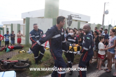 foto de Colisão entre motocicletas deixa três feridos em Maringá