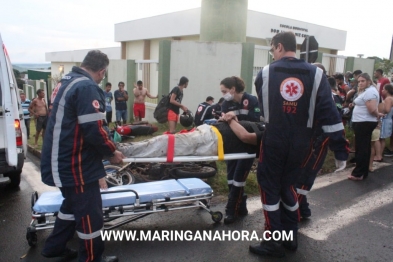 foto de Colisão entre motocicletas deixa três feridos em Maringá