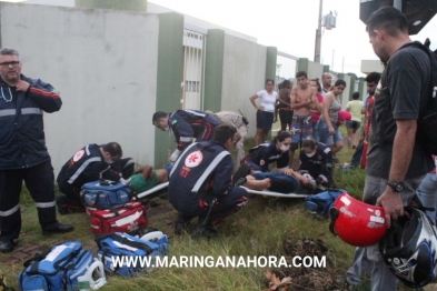 foto de Colisão entre motocicletas deixa três feridos em Maringá