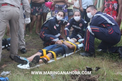 foto de Colisão entre motocicletas deixa três feridos em Maringá