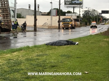 foto de Motociclista morre após cair embaixo de carreta na divisa de Sarandi e Maringá