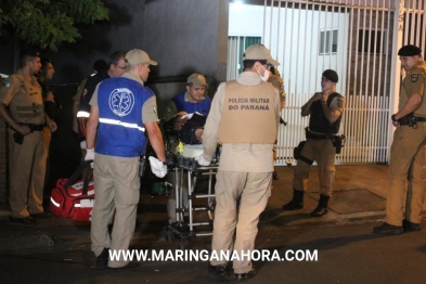 foto de Polícia dá tiro de bala de borracha para conter homem que ameaçava família com faca em Maringá