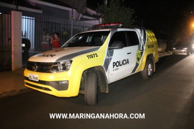 foto de Polícia dá tiro de bala de borracha para conter homem que ameaçava família com faca em Maringá