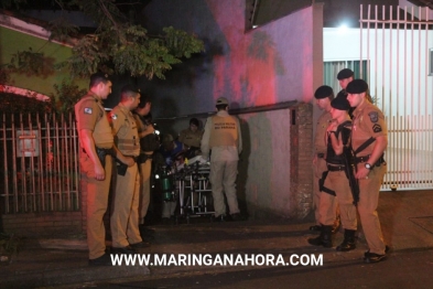 foto de Polícia dá tiro de bala de borracha para conter homem que ameaçava família com faca em Maringá