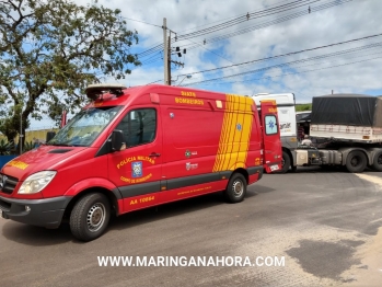 foto de Cinco pessoas ficam feridas em acidente envolvendo ônibus do transporte coletivo e uma carreta, entre Paiçandu e Maringá