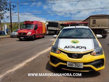 foto de Cinco pessoas ficam feridas em acidente envolvendo ônibus do transporte coletivo e uma carreta, entre Paiçandu e Maringá