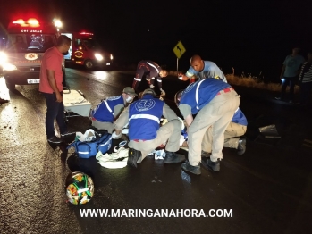 foto de Casal é socorrido em estado grave após acidente entre moto e trator na rodovia entre Água Boa e Doutor Camargo