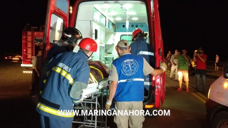 foto de Colisão frontal na PR-323 na saída de Paiçandu, deixa cinco pessoas feridas entre elas uma criança