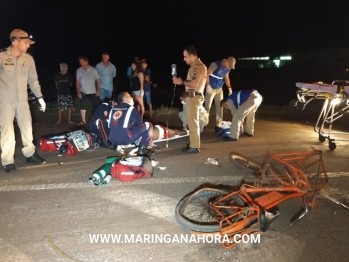 foto de Ciclista morre, e motociclista fica gravemente ferido na rodovia em Paiçandu