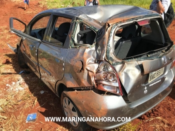 foto de Motorista é ejetado do carro após capotar várias vezes em Maringá