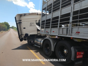 foto de Incêndio ambiental as margens da rodovia, provoca acidente entre Paiçandu e Água Boa