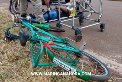 foto de Ciclista fica ferido após colidir contra uma motocicleta em Paiçandu 