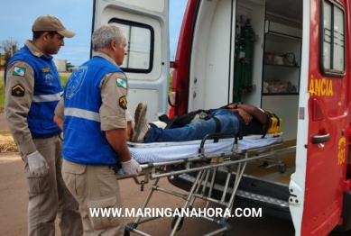 foto de Ciclista fica ferido após colidir contra uma motocicleta em Paiçandu 