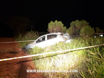 foto de A véspera de Natal; condutor morre após ser ejetado de carro em capotamento entre Maringá e Iguatemi