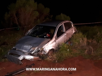 foto de A véspera de Natal; condutor morre após ser ejetado de carro em capotamento entre Maringá e Iguatemi