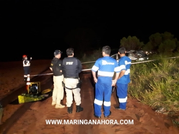 foto de A véspera de Natal; condutor morre após ser ejetado de carro em capotamento entre Maringá e Iguatemi