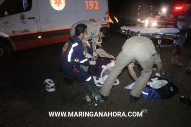 foto de Motociclista e pedestre ficam gravemente ferido após acidente em Maringá