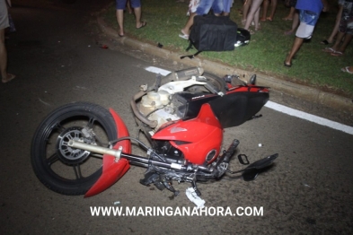 foto de Motociclista e pedestre ficam gravemente ferido após acidente em Maringá