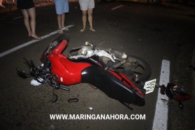 foto de Motociclista e pedestre ficam gravemente ferido após acidente em Maringá