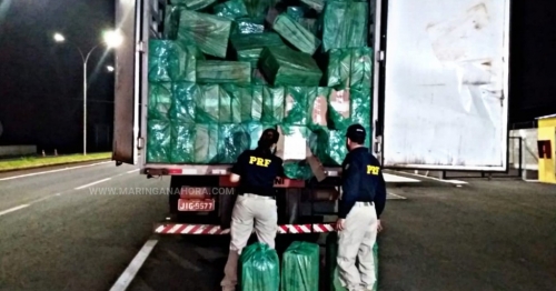 Motorista de Sarandi é preso com aproximadamente 750 mil maços de cigarros em Mandaguari 