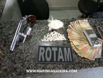 foto de Rotam prende homem com drogas, arma e dinheiro em Sarandi