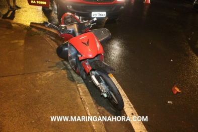 foto de Motociclista sofre ferimentos graves após bater em lateral de carro em Maringá