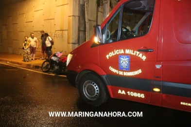 foto de Motociclista sofre ferimentos graves após bater em lateral de carro em Maringá