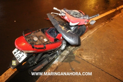 foto de Motociclista sofre ferimentos graves após bater em lateral de carro em Maringá